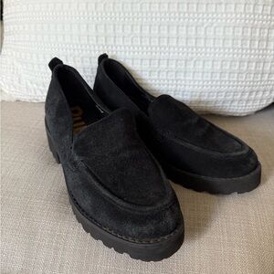 Hush Puppies Lucy Loafer Black Leather size 6.5 Womens